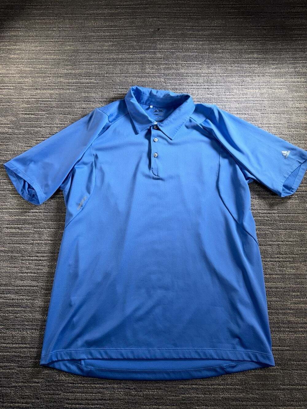 Adidas Golf ClimaCool Formotion Blue Short Sleeve Polo Shirt Size XL